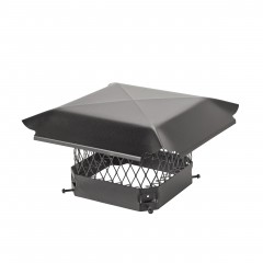 Draft King 9 in. x 9 in. Bolt-On Single Flue Chimney Cap in Black Galvanized Steel