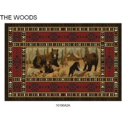 Goods of the Woods Bears at Cabin Rectangular Vista Rug - 30 Inches x 50 Inches