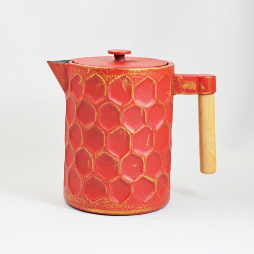 Kabo cast iron teapot, 1.2l chili gold
