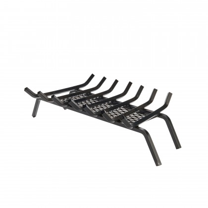 HY-C Liberty Foundry 30" Heavy-Duty Steel Fireplace Grate with Ember Retainer